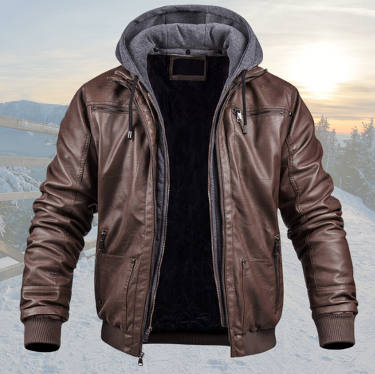 Dave | Comfortable Leather Winter Jacket | Last Day 80% Off!