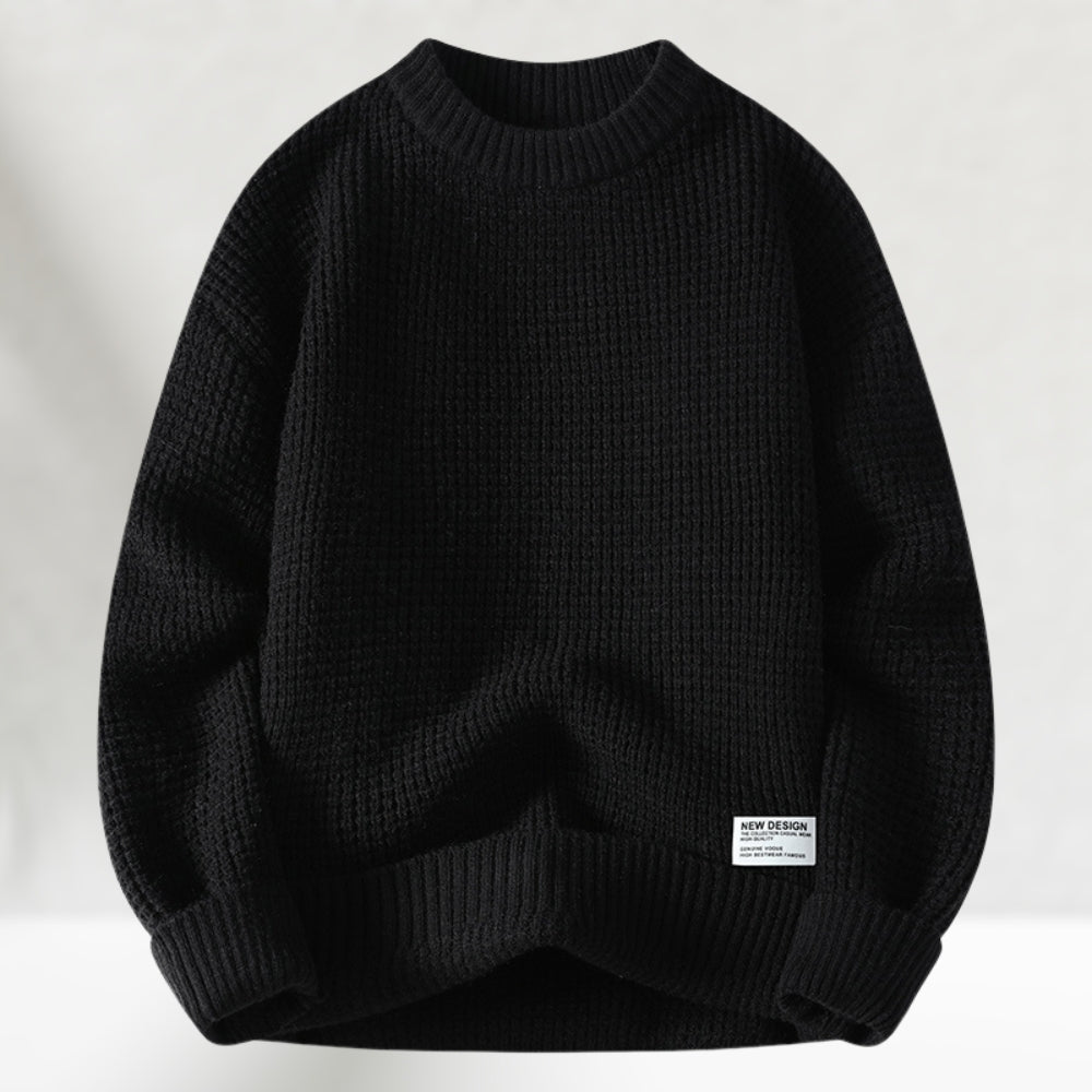 Jesse - Round Neck Knitted Sweater - MOOD Melbourne